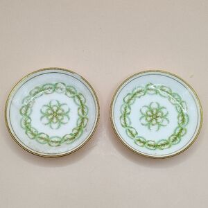Antique Pair Of Haviland & Co. Limoges Porcelain China Butter Pats